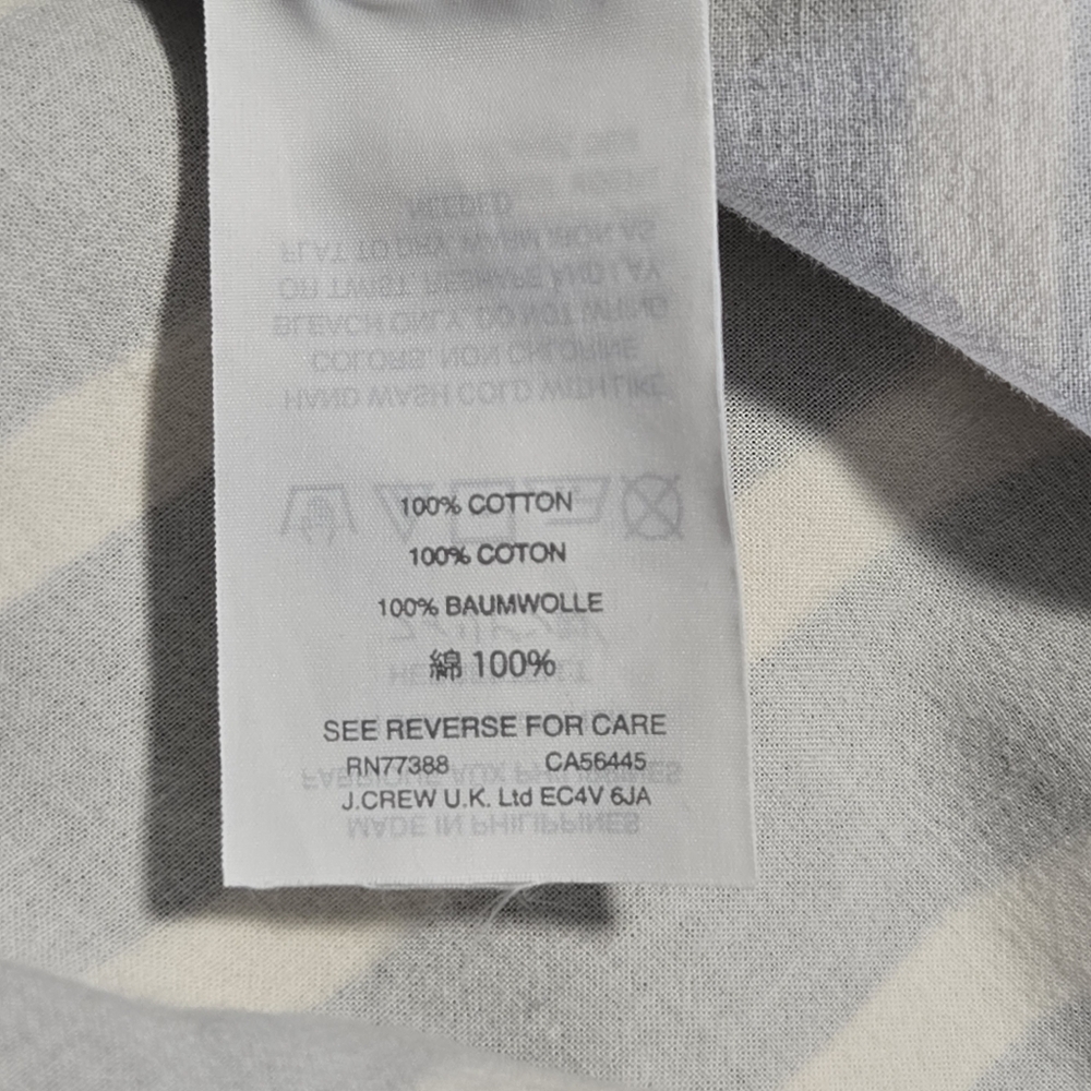 J Crew Womens Black White Striped Cotton Ruffle Bell Half Sleeve Dress Size XS - Picture 6 of 8